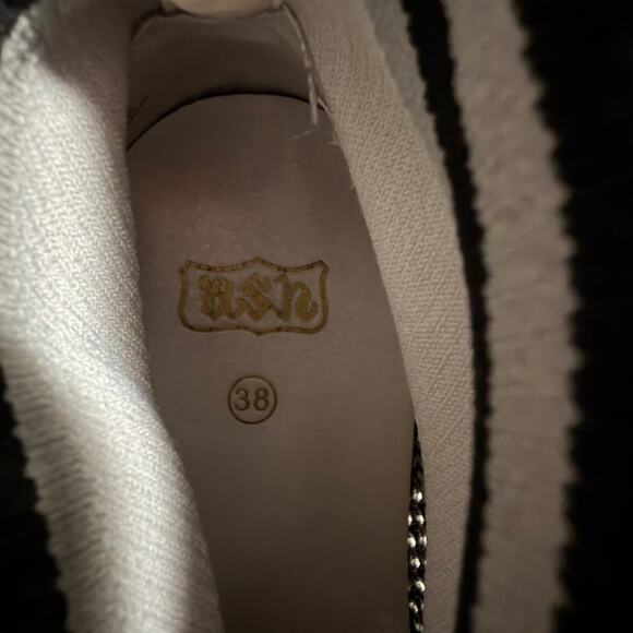 ASH Sock Style Knit High Top Sneakers Gray White Red Star EU 38 - Picture 11 of 13